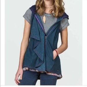 Matilda Jane My Compass Vest Cascading Ruffle Hooded Full Zip Jacket Girls SZ 16